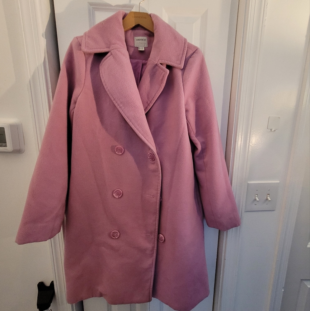 Pink forever 21 winter coat